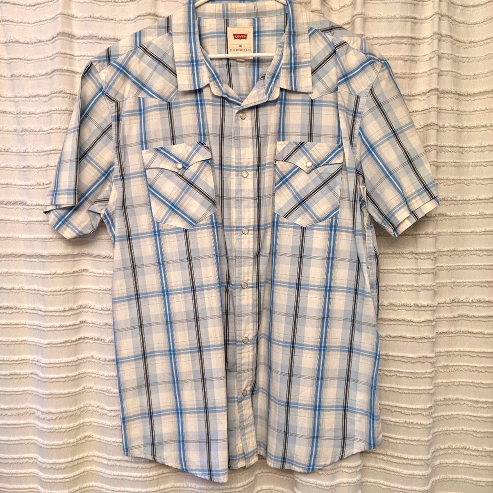 Levi's Men's Button Down Shirt Short Sleeve Size XXL
